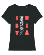 Profesoară iubită Tricou mânecă scurtă guler larg fitted Damă Expresser