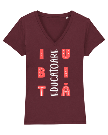 Educatoare iubită Burgundy