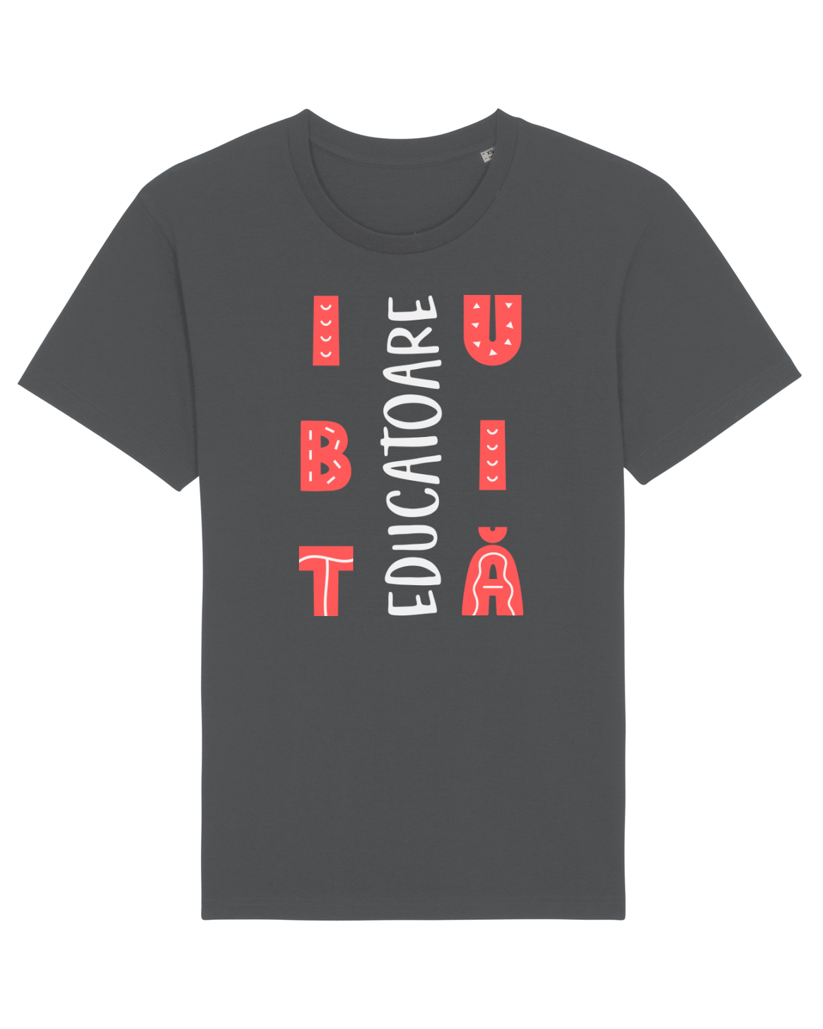 Tricou mânecă scurtă Unisex Rocker Anthracite
