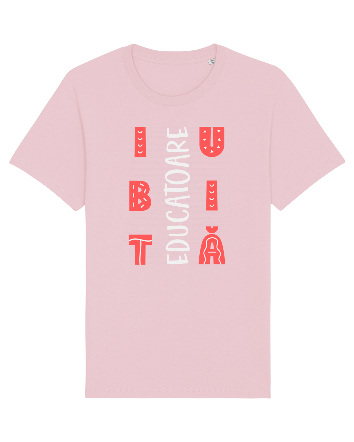 Tricou mânecă scurtă Unisex Rocker Cotton Pink
