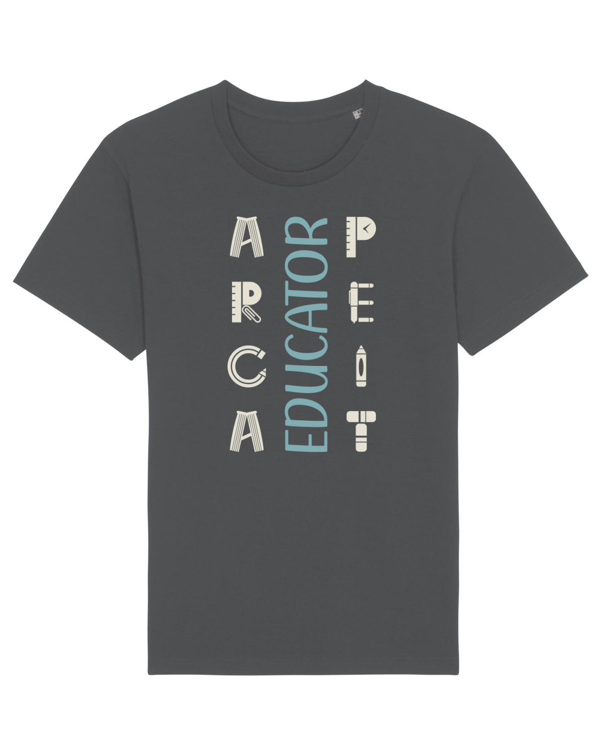 Tricou mânecă scurtă Unisex Rocker Anthracite