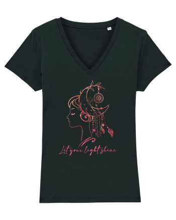 Let Your Light Shine Girl Black