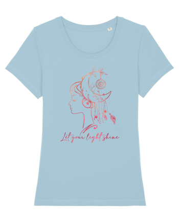 Let Your Light Shine Girl Sky Blue