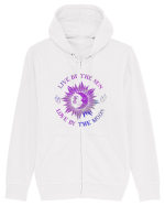 Live By The Sun And Moon Mystical Hanorac cu fermoar Unisex Connector
