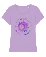 Live By The Sun And Moon Mystical Tricou mânecă scurtă guler larg fitted Damă Expresser