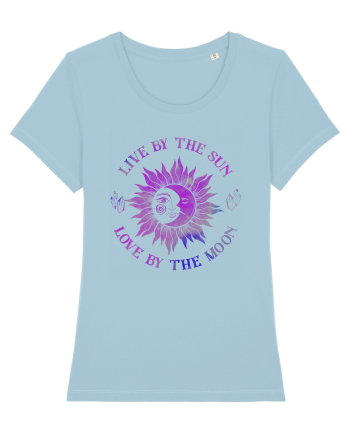 Live By The Sun And Moon Mystical Sky Blue