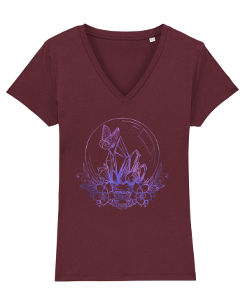Magic Crystal Ball Mystic Celestial Burgundy