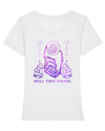 Make Today Magical Tricou mânecă scurtă guler larg fitted Damă Expresser