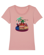 Hai cu vara Tricou mânecă scurtă guler larg fitted Damă Expresser