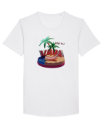 Hai cu vara Tricou mânecă scurtă guler larg Bărbat Skater