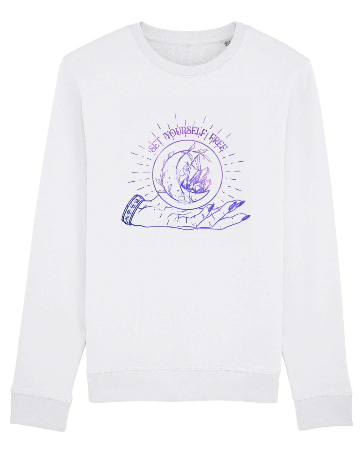 Bluză mânecă lungă Unisex Rise White