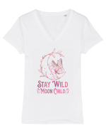 Stay Wild Moon Child Tricou mânecă scurtă guler V Damă Evoker