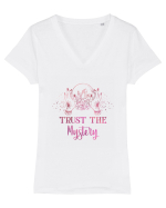 Trust The Mystery Mystical Vibes Tricou mânecă scurtă guler V Damă Evoker