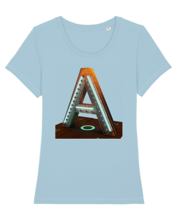 Litera A - 3D Sky Blue