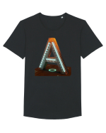 Litera A - 3D Tricou mânecă scurtă guler larg Bărbat Skater
