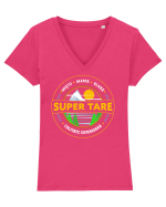 Super tare Tricou mânecă scurtă guler V Damă Evoker
