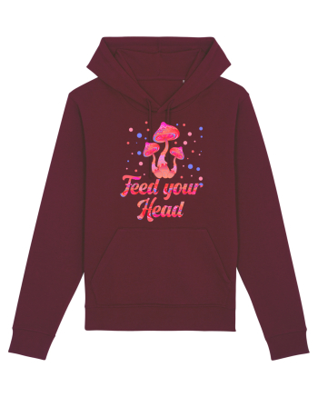 Feed Your Head Space Shroom Mushroom Burgundy