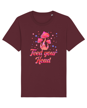 Feed Your Head Space Shroom Mushroom Burgundy