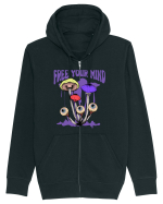 Free Your Mind Trippy Psychedelic Mushroom Hanorac cu fermoar Unisex Connector