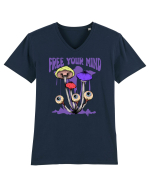 Free Your Mind Trippy Psychedelic Mushroom Tricou mânecă scurtă guler V Bărbat Presenter