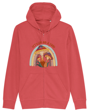 Let's Go On A Trip Hippy Mushroom Carmine Red