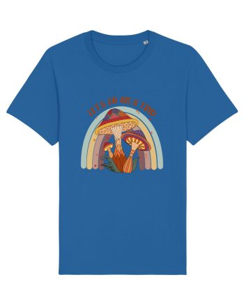 Let's Go On A Trip Hippy Mushroom Royal Blue