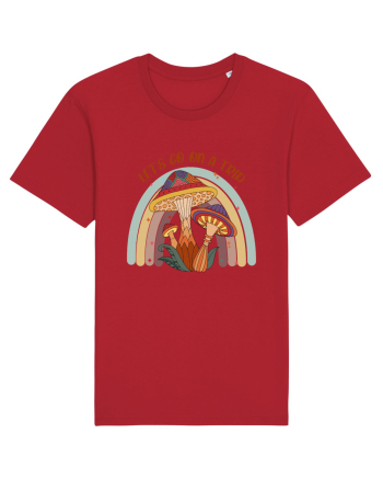 Let's Go On A Trip Hippy Mushroom Red