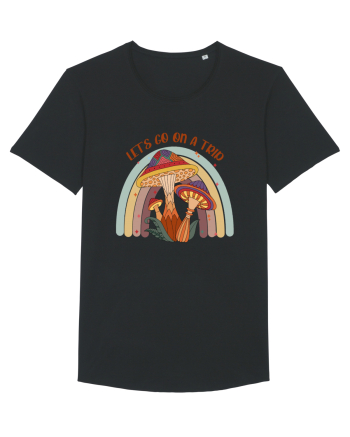 Let's Go On A Trip Hippy Mushroom Black