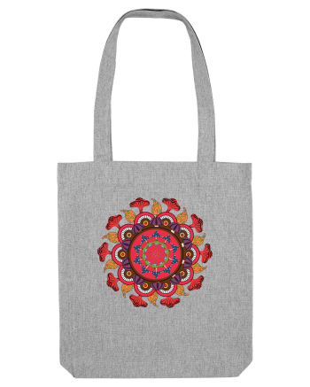 Magic Mushroom Mandala Shroom Trippy Heather Grey