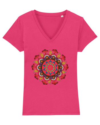 Magic Mushroom Mandala Shroom Trippy Raspberry