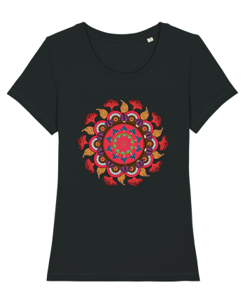 Magic Mushroom Mandala Shroom Trippy Black