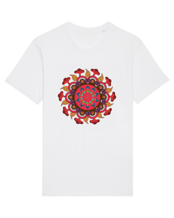Magic Mushroom Mandala Shroom Trippy White