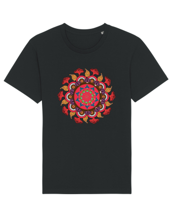 Magic Mushroom Mandala Shroom Trippy Black