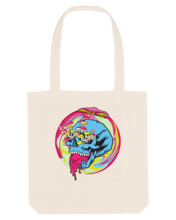 Magic Mushroom Psychedelic Trippy Skull Natural