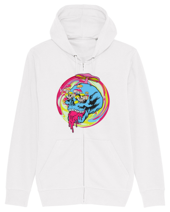 Magic Mushroom Psychedelic Trippy Skull White