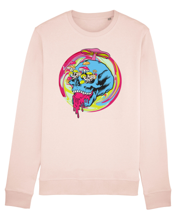 Magic Mushroom Psychedelic Trippy Skull Candy Pink