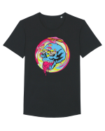 Magic Mushroom Psychedelic Trippy Skull Tricou mânecă scurtă guler larg Bărbat Skater