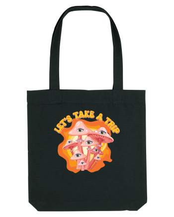 Let's Take A Trip Magic Mushroom Black