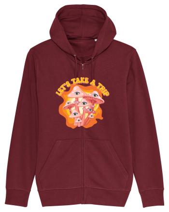 Let's Take A Trip Magic Mushroom Burgundy
