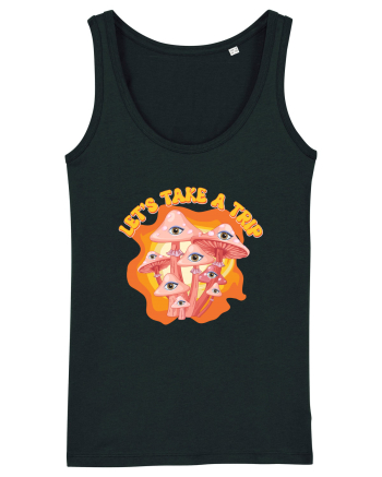 Let's Take A Trip Magic Mushroom Black