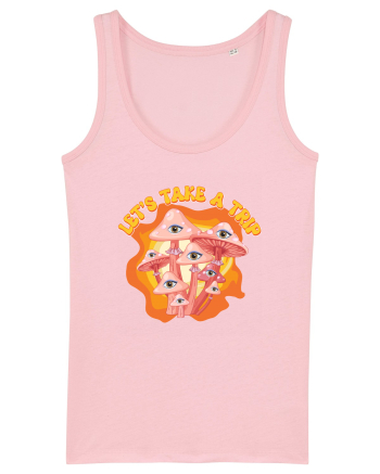 Let's Take A Trip Magic Mushroom Cotton Pink