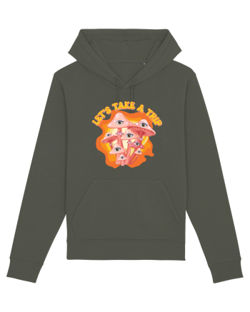 Let's Take A Trip Magic Mushroom Khaki