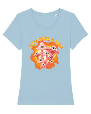 Let's Take A Trip Magic Mushroom Sky Blue