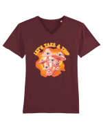 Let's Take A Trip Magic Mushroom Tricou mânecă scurtă guler V Bărbat Presenter