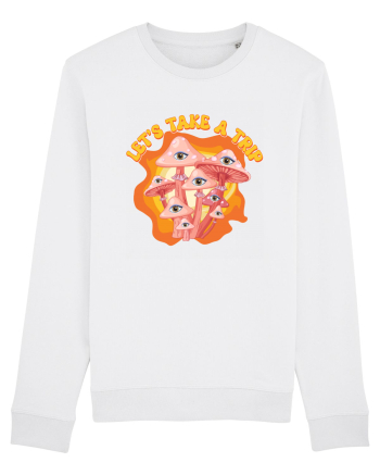 Let's Take A Trip Magic Mushroom White