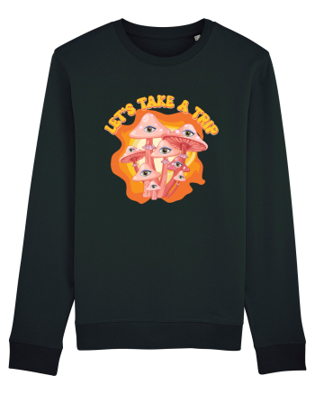 Let's Take A Trip Magic Mushroom Black