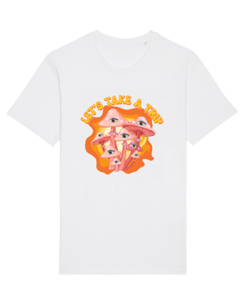 Let's Take A Trip Magic Mushroom White