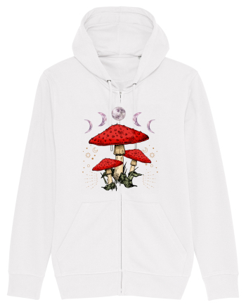 Moon Phase Psychedelic Mushroom White