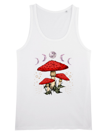 Moon Phase Psychedelic Mushroom White