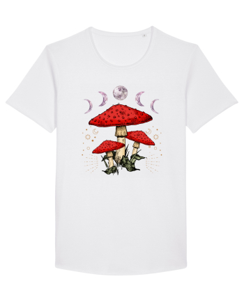 Moon Phase Psychedelic Mushroom White